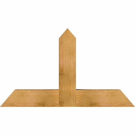 Ekena Millwork Portland Rough Sawn Timber Gable Bracket, Western Red Cedar, 48"W x 28"H x 6"D x 6"F, 14/12 Pitch GBW048X28X0606POR00RWR